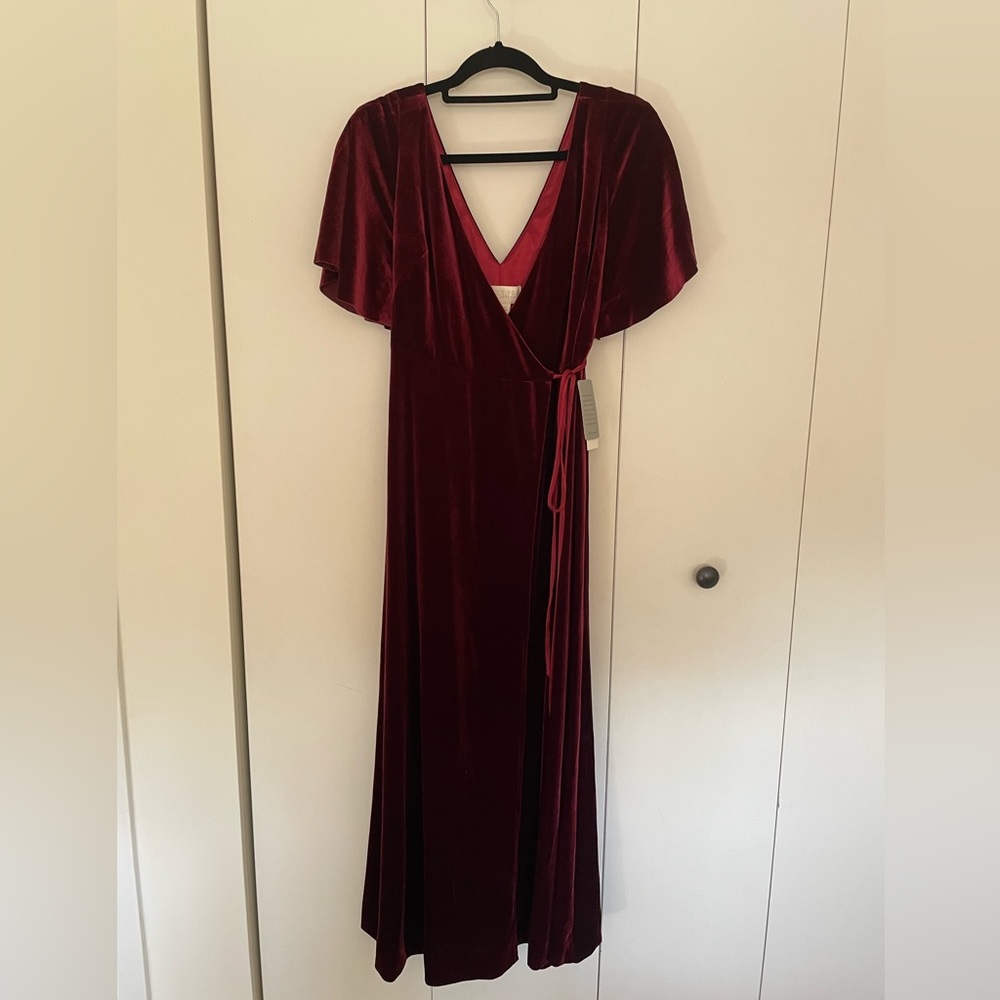 NWT Jenny Yoo Dark Berry Wrap Dress size 2